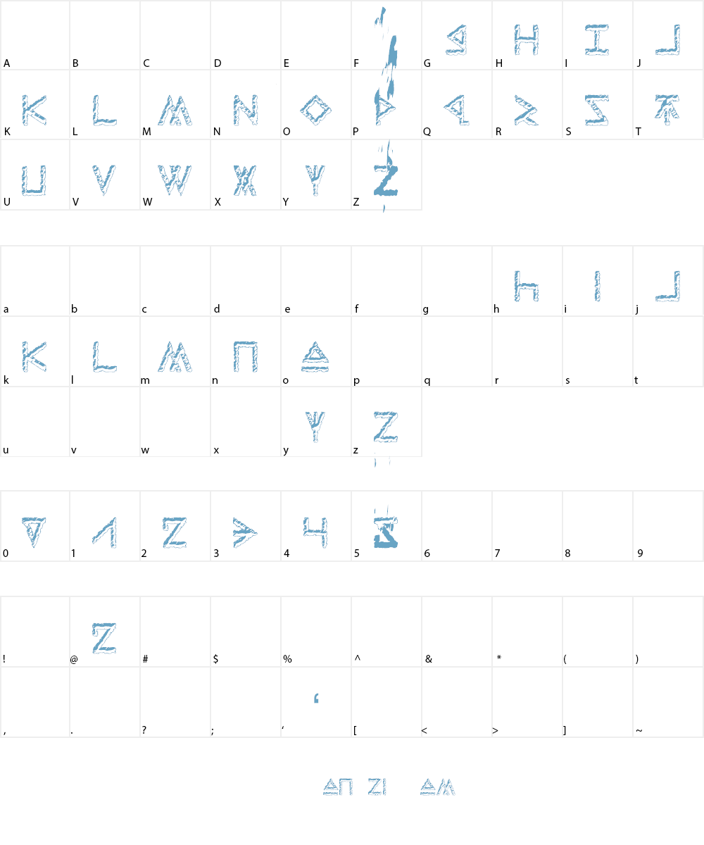 Thors Hammer Font Character